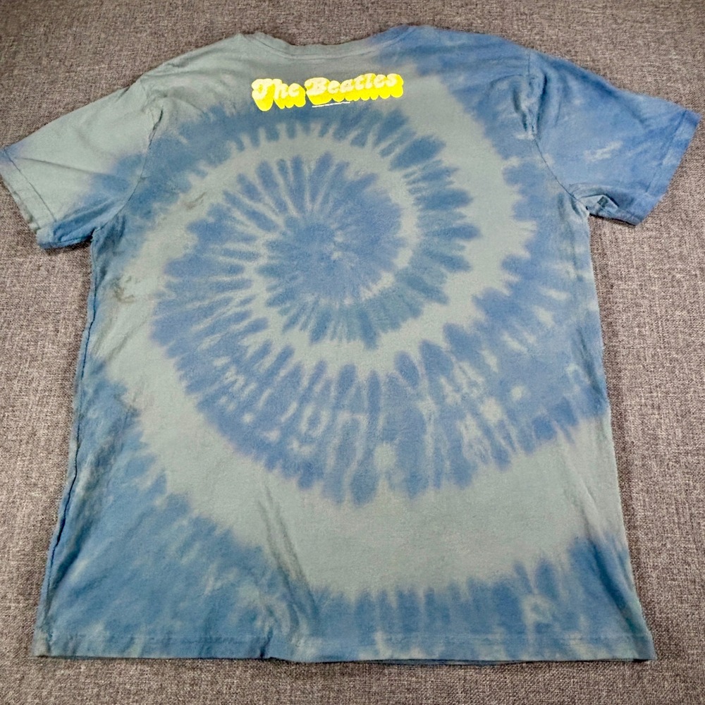 The Beatles Mens Good Day Sunshine Tie Dye T-Shirt XL Blue Cotton Band Tee - Picture 5 of 10